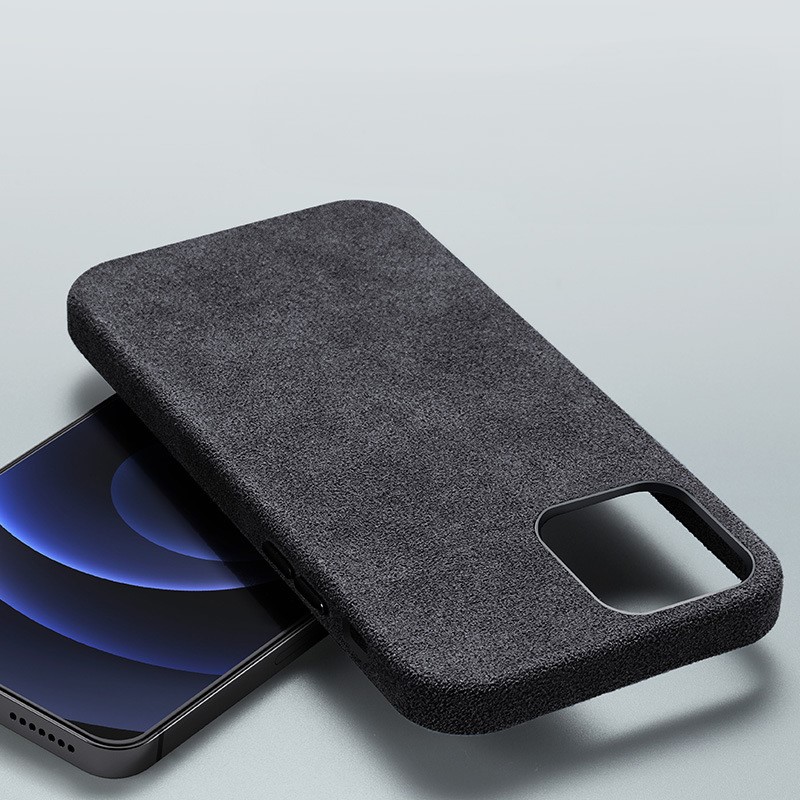 Husa Clasica MagSafe Iphone 15 -Alcantara - Gri - 1 | YEO